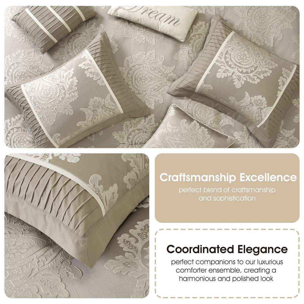 Nanshing Tiana 7 Piece Traditional Damask Comforter Set
