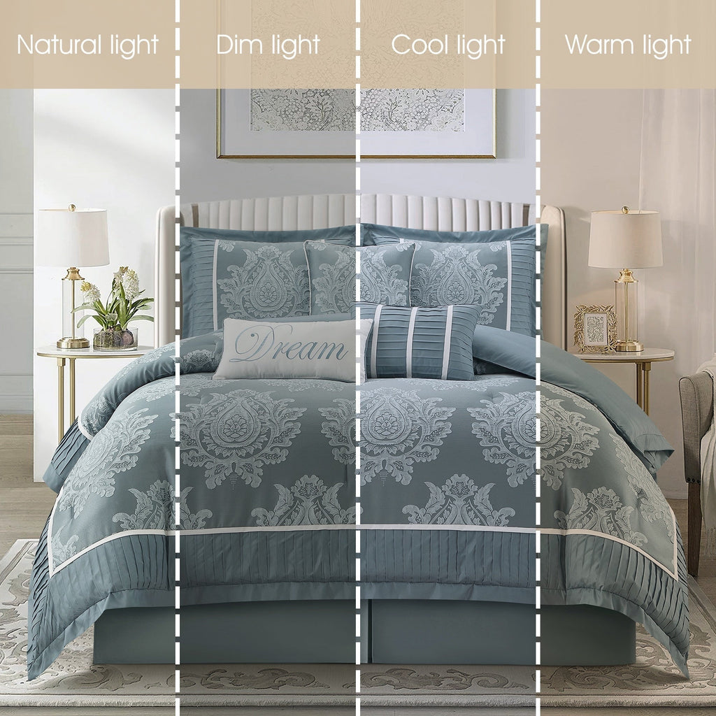 Nanshing Tiana 7 Piece Traditional Damask Comforter Set