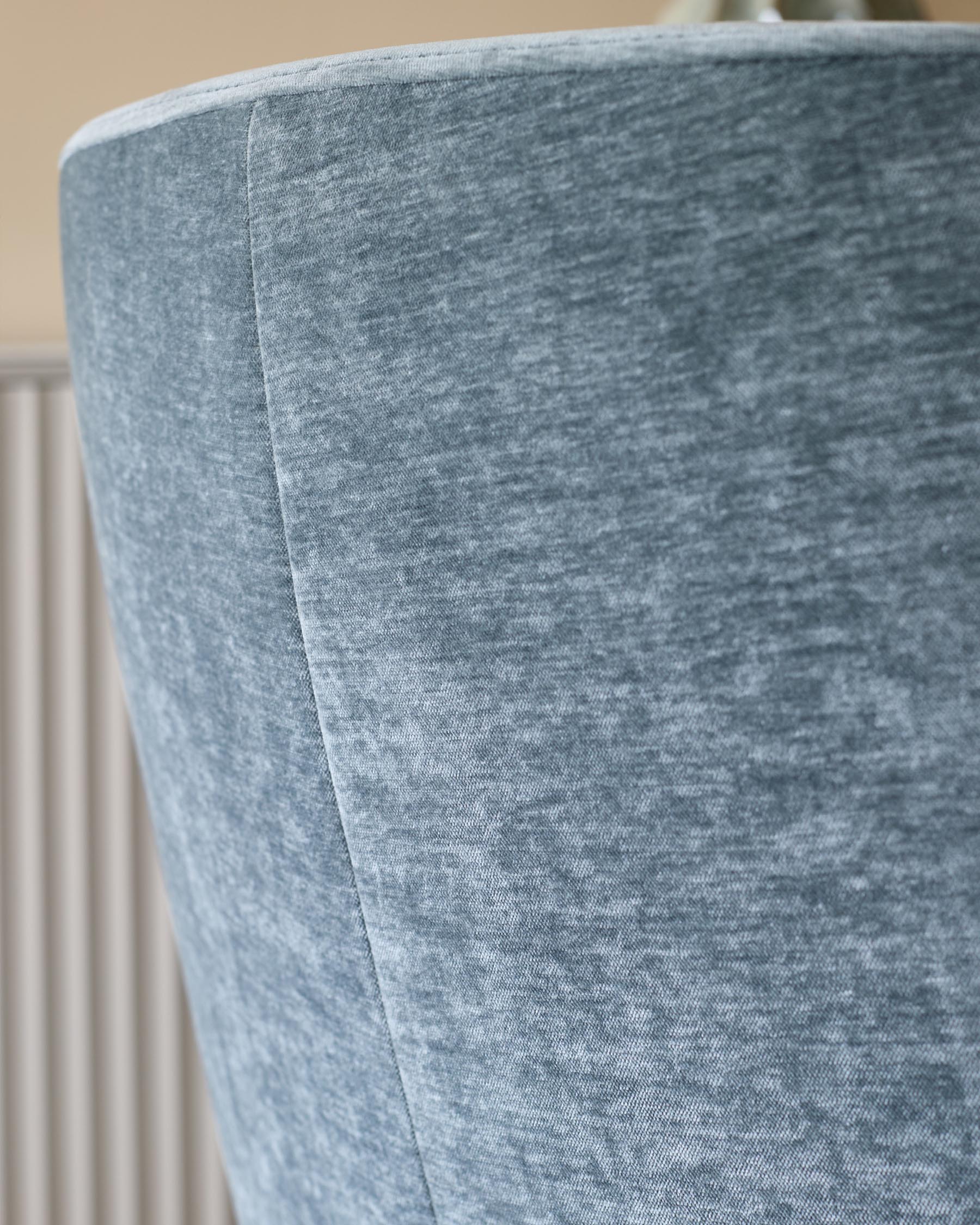 Natalia blue grey chenille swivel accent chair