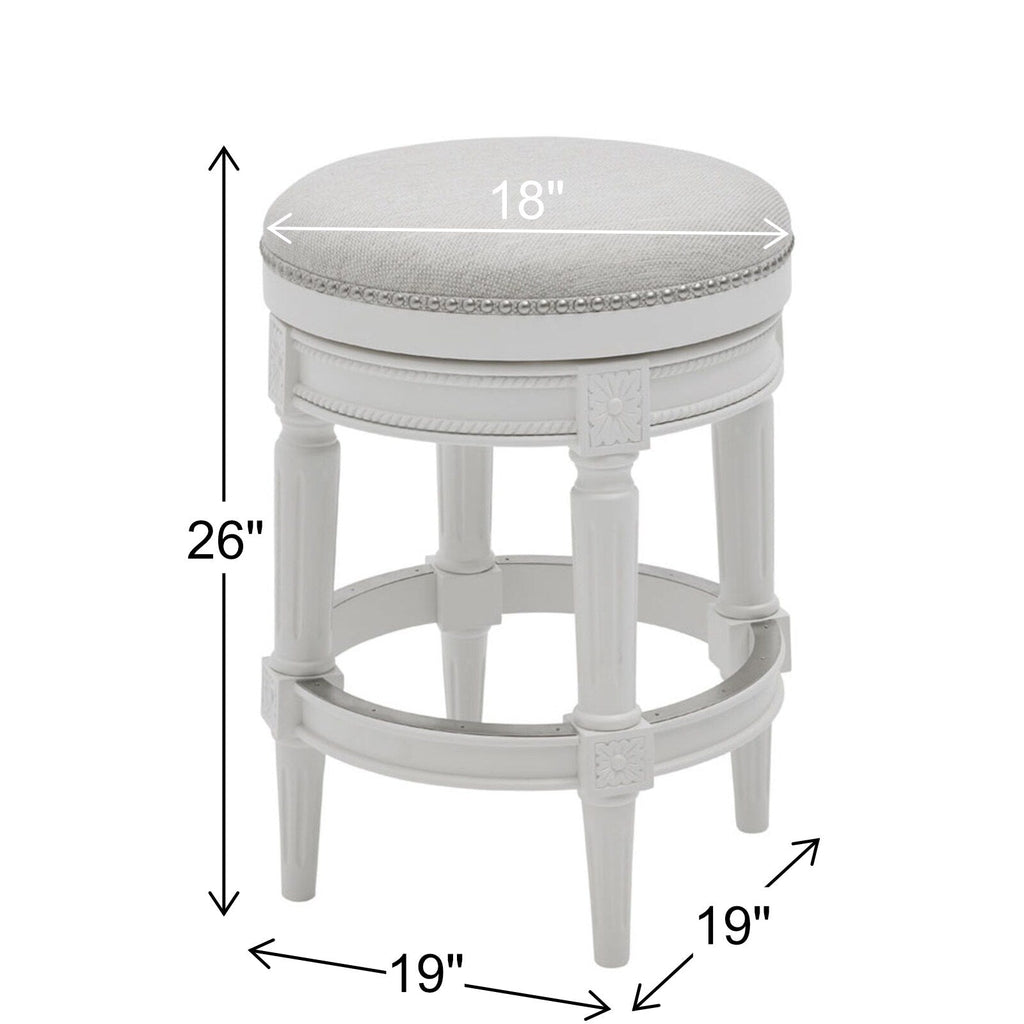 New Ridge Home Goods Chapman Backless Swivel 26 Counter-Height Bar Stool - Counter Height