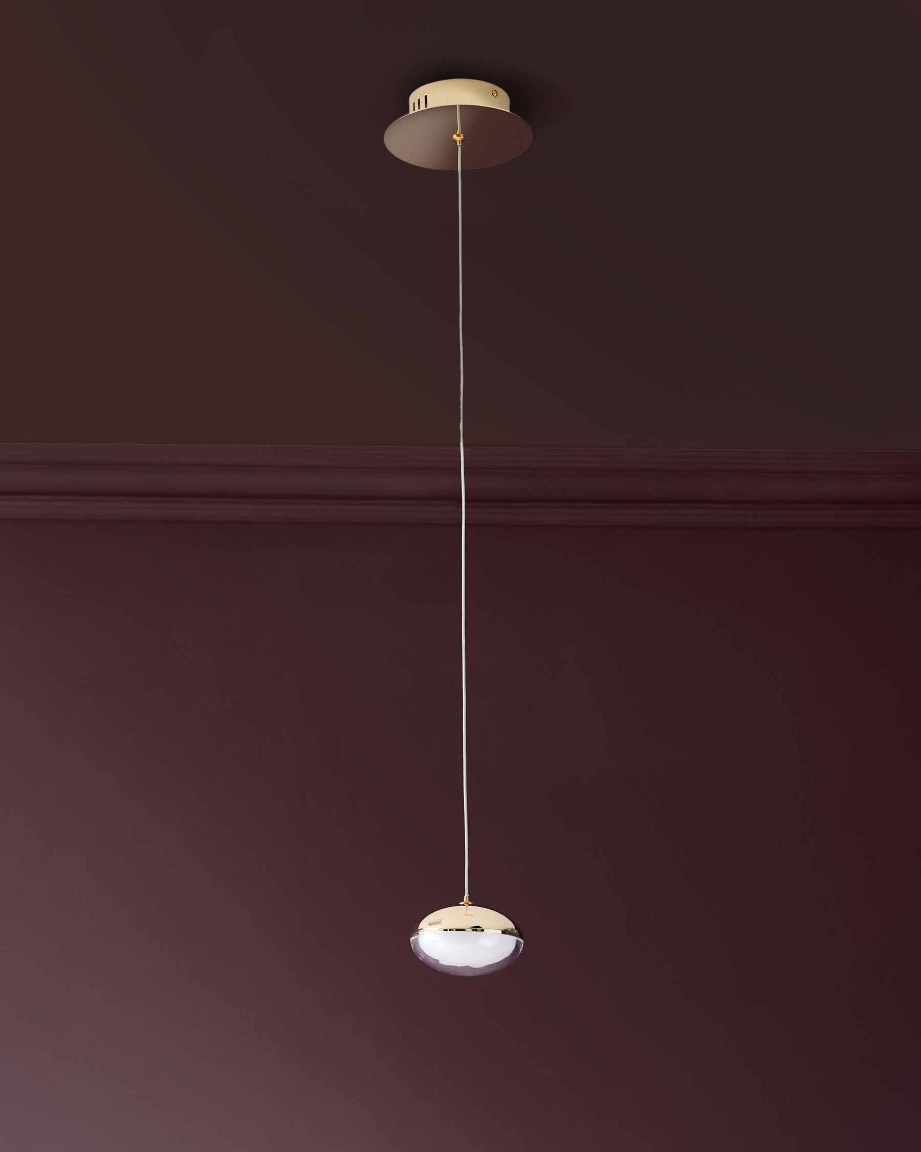 Nina soft gold with clear glass LED adjustable single pendant