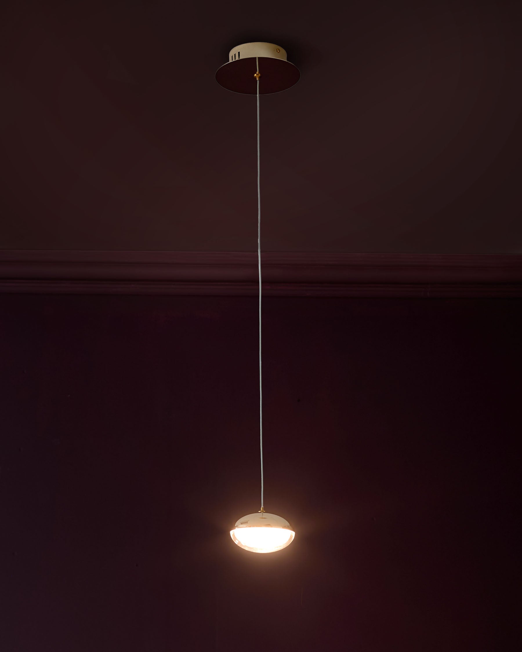 Nina soft gold with clear glass LED adjustable single pendant