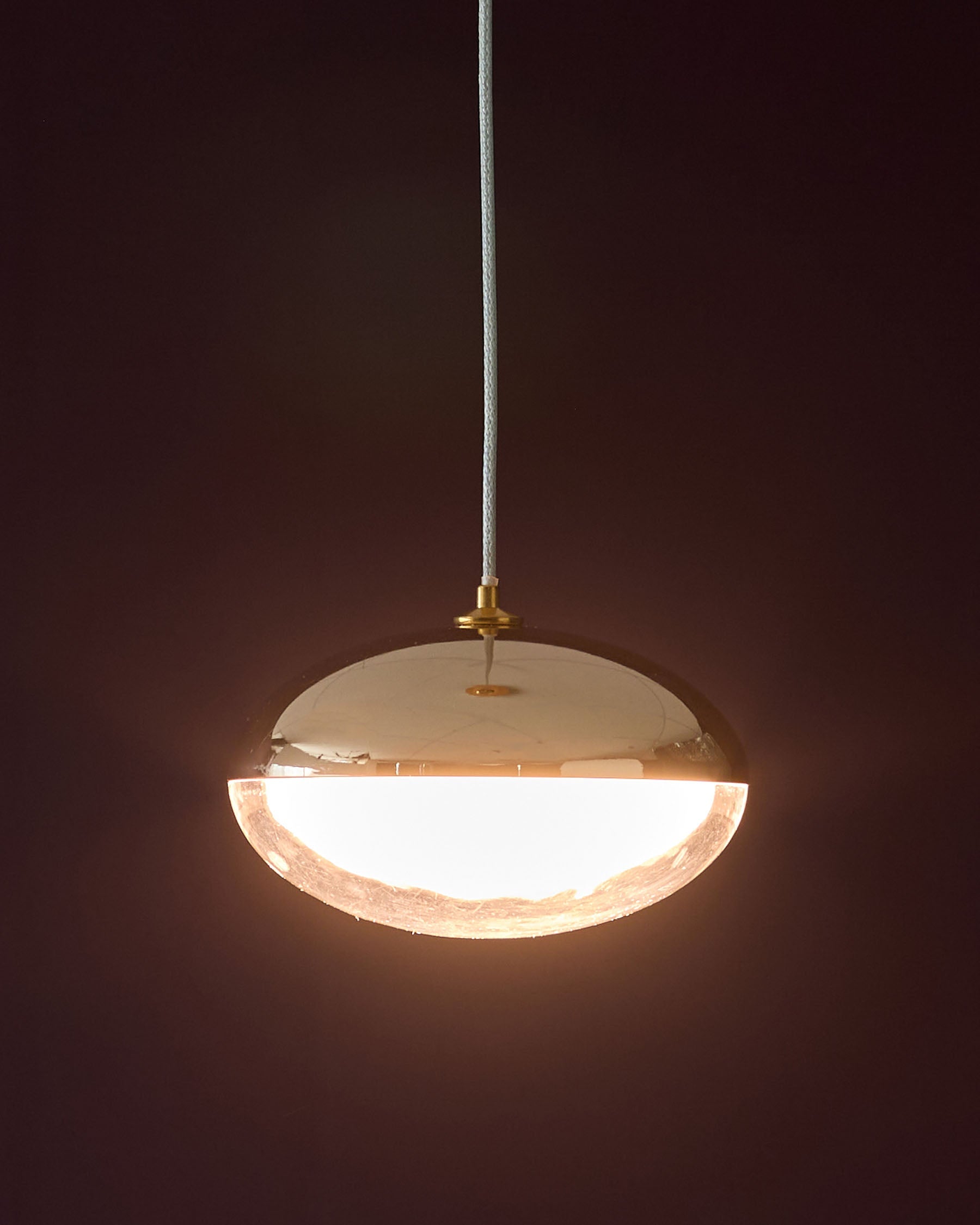 Nina soft gold with clear glass LED adjustable single pendant