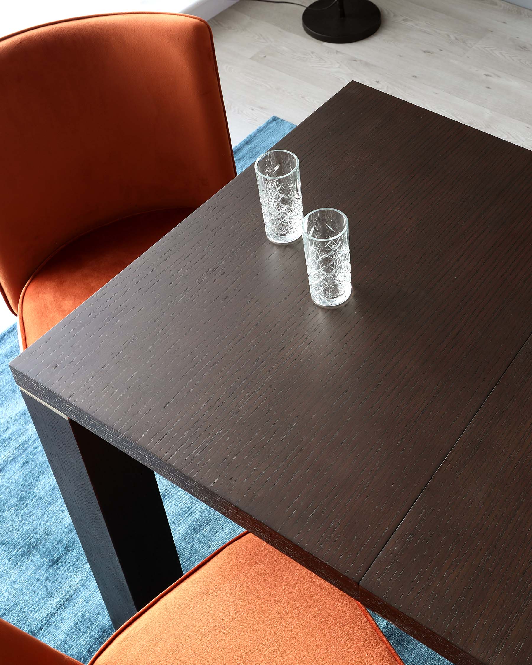 Nixon Dark Oak And Brass Extending 4 To 10 Seater Dining Table