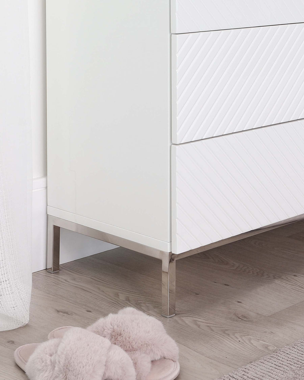 Noah White Gloss Chest Of Drawers