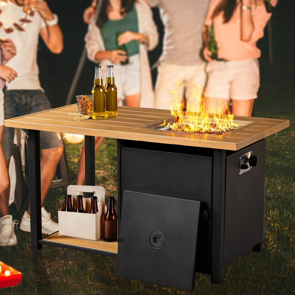 OVIOS Deep Seat Wicker 11-piece Sectional Set Swivel Chairs Fire Pit