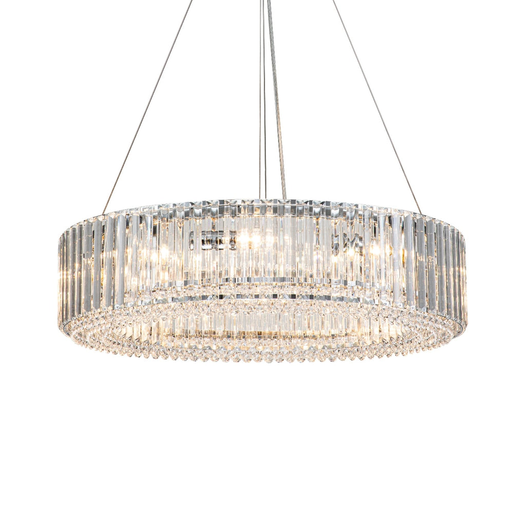 OYIPRO 6/8/12-Light Modern Round Crystal Chandelier Drum Shape Pendant Light for Kitchen Island