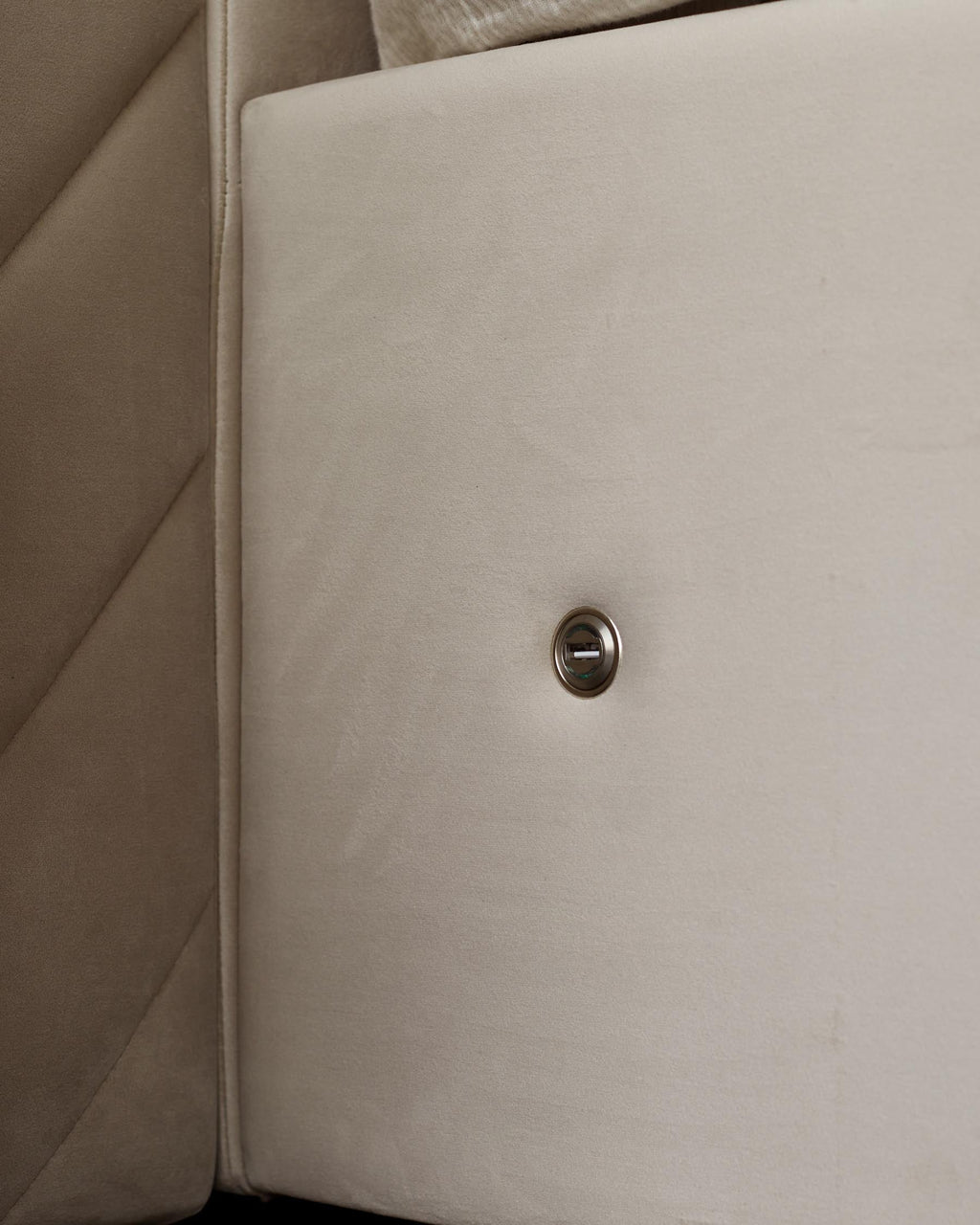 Octavia Luxe Champagne Velvet King Size Ottoman Storage Bed