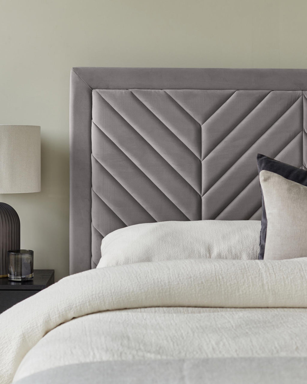 Octavia Grey Velvet Super King Size Ottoman Storage Bed