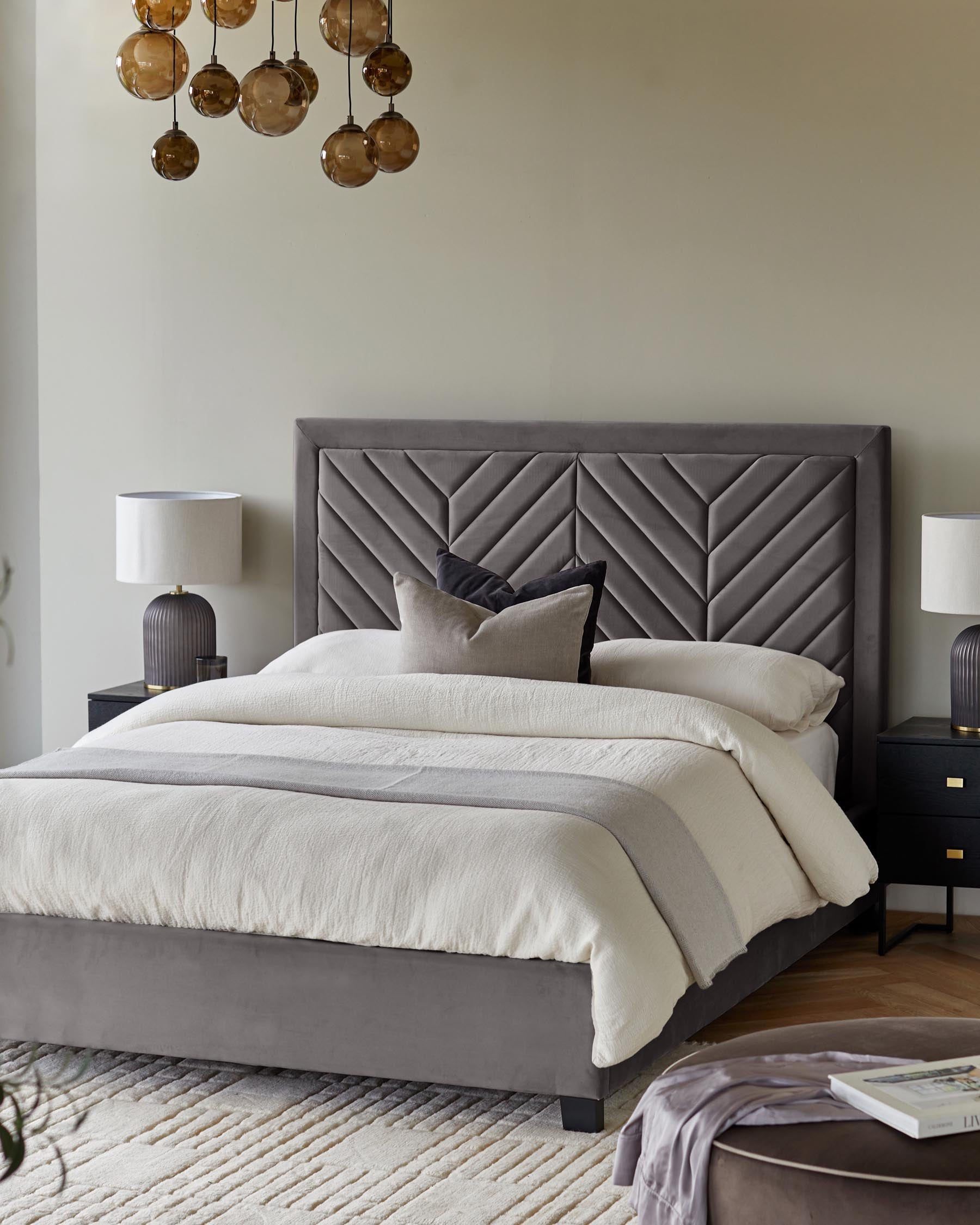 Octavia Grey Velvet Super King Size Ottoman Storage Bed