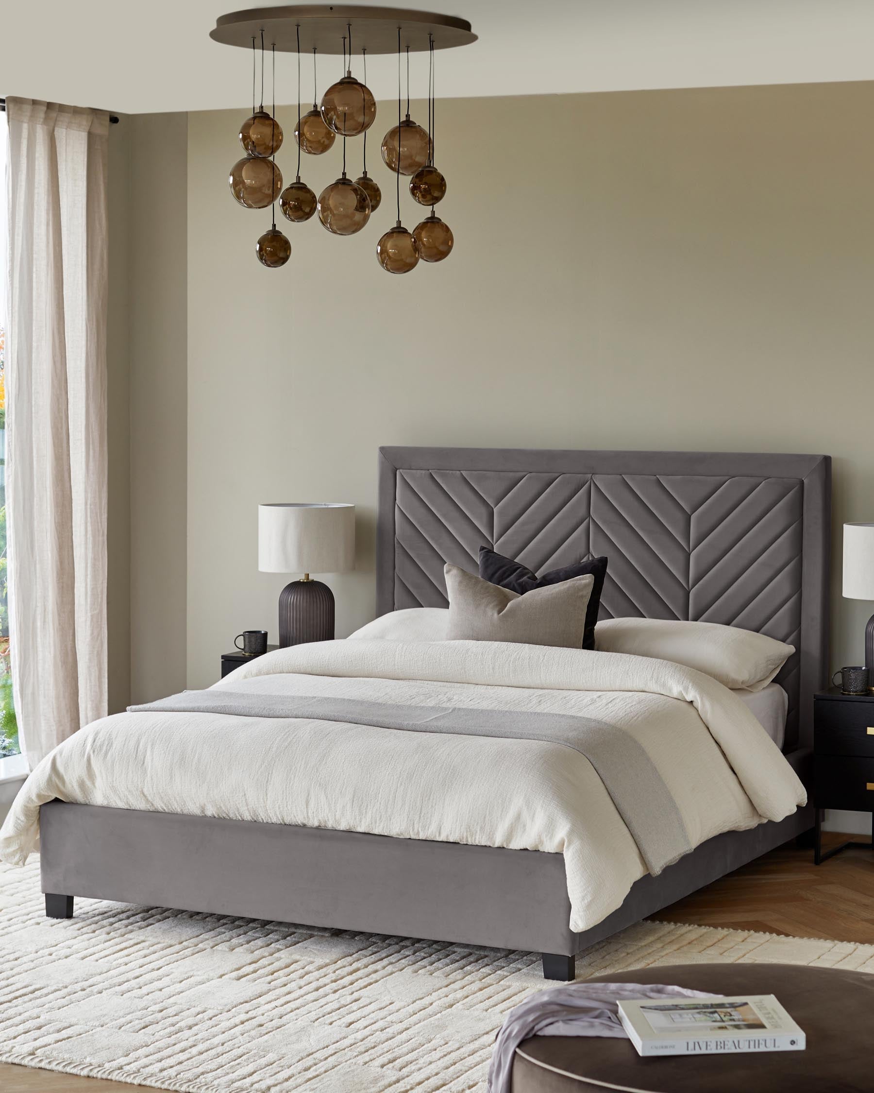 Octavia Grey Velvet Super King Size Ottoman Storage Bed