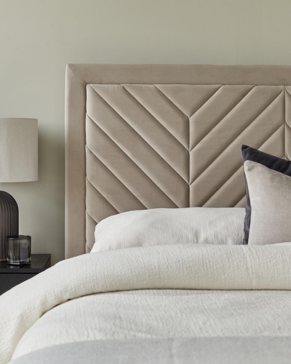 Octavia Champagne Velvet Super King Size Ottoman Storage Bed