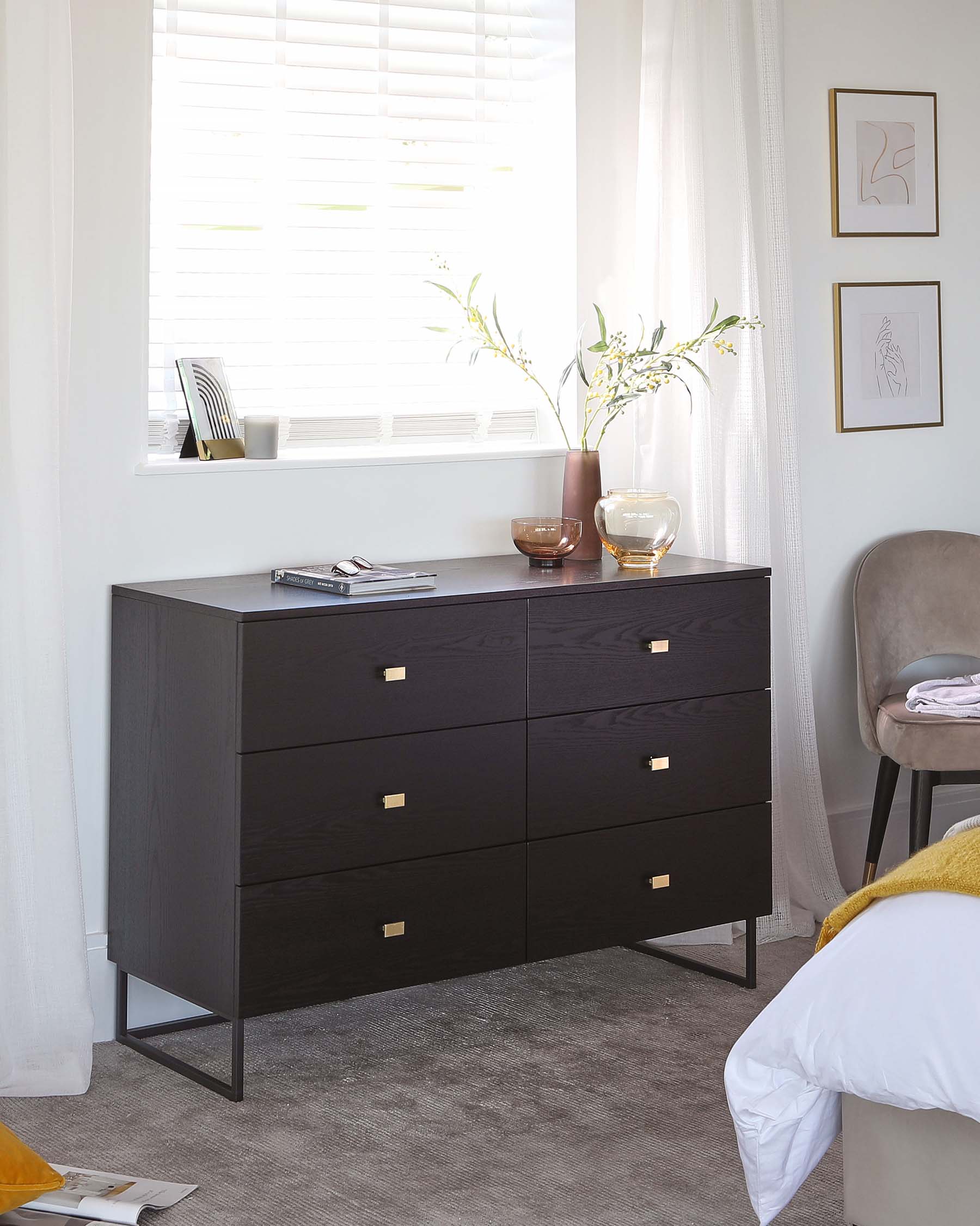Odele Black Ash Chest Of Drawers