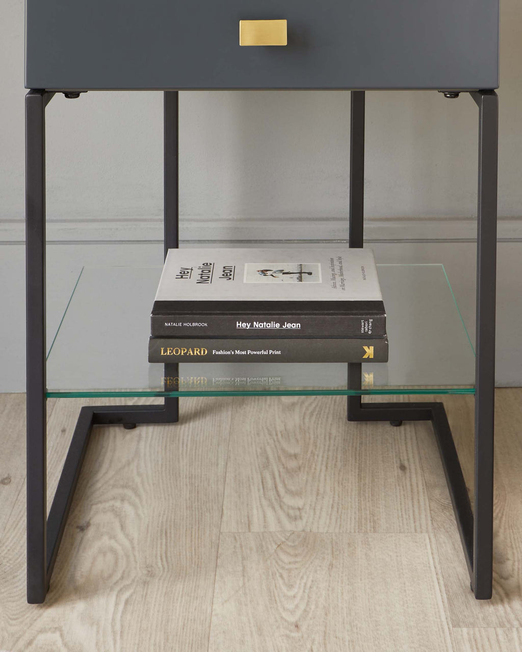 Odele Dark Grey Bedside Table