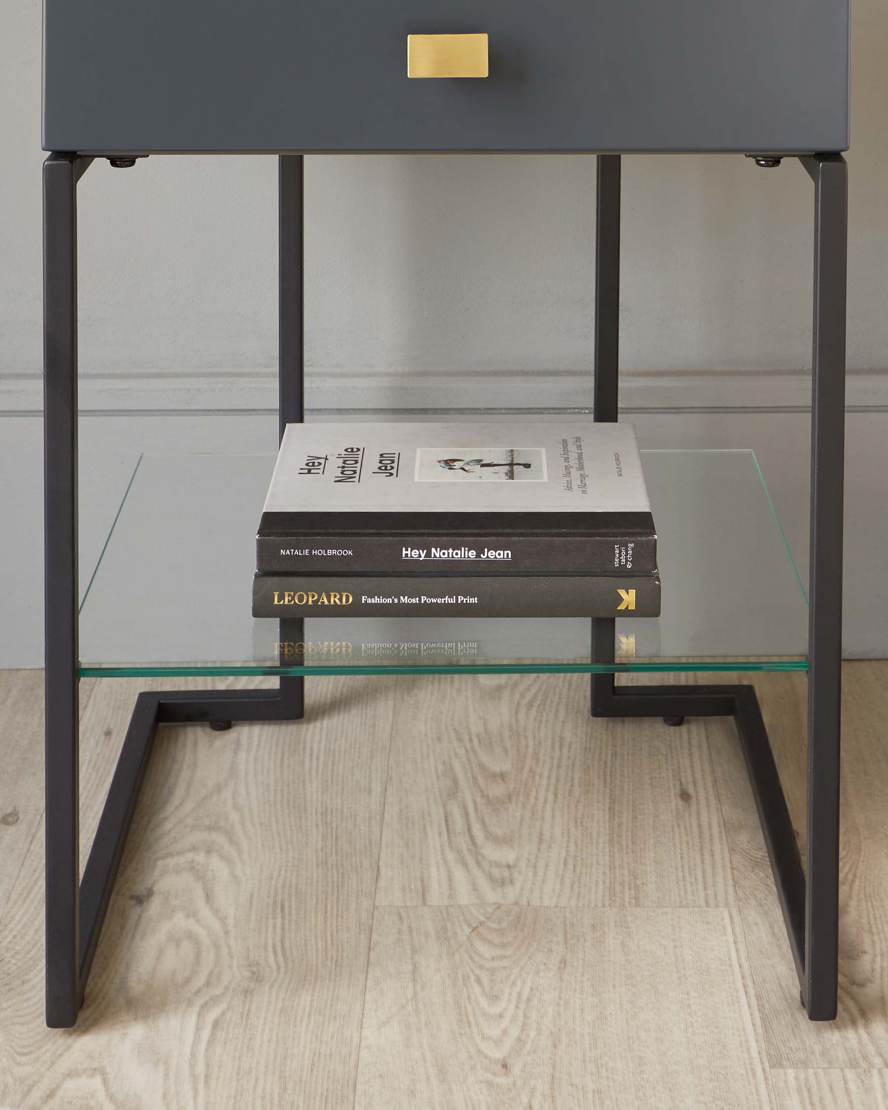Odele Dark Grey Bedside Table