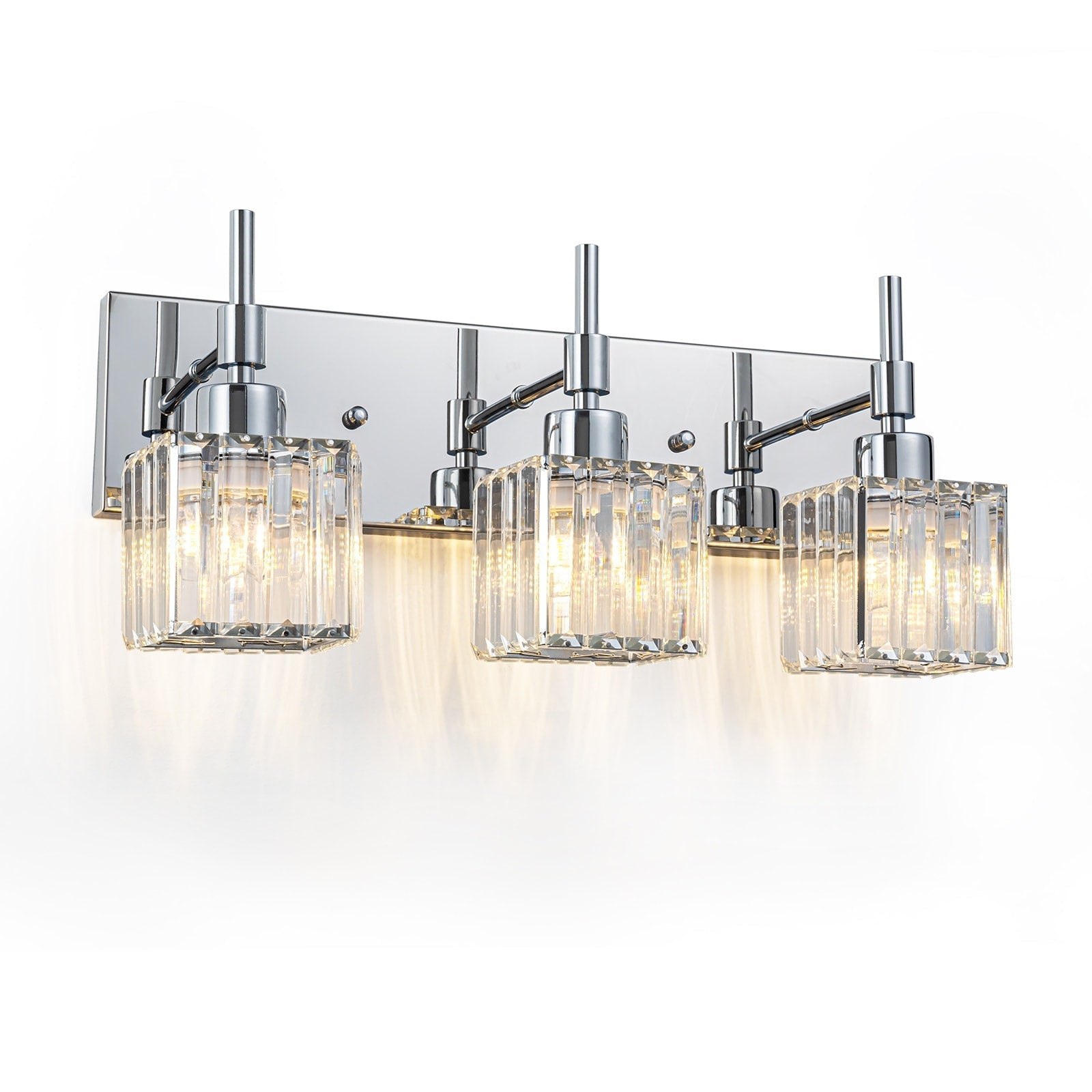 Ora Modern Dimmable Crystal Bathroom Light Fixtures Over Mirror Glam Vanity Lights