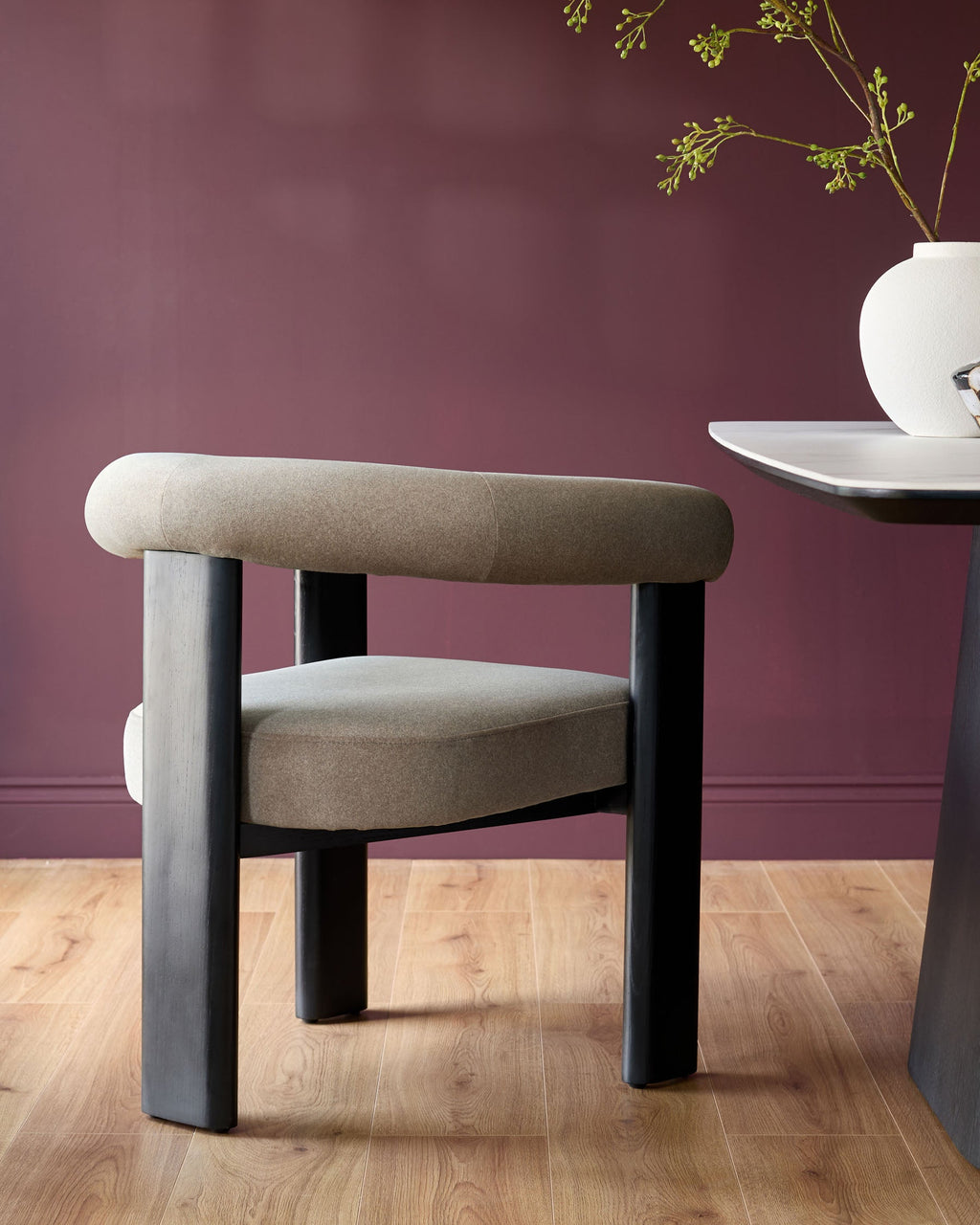 Orion mocha fabric dining chair