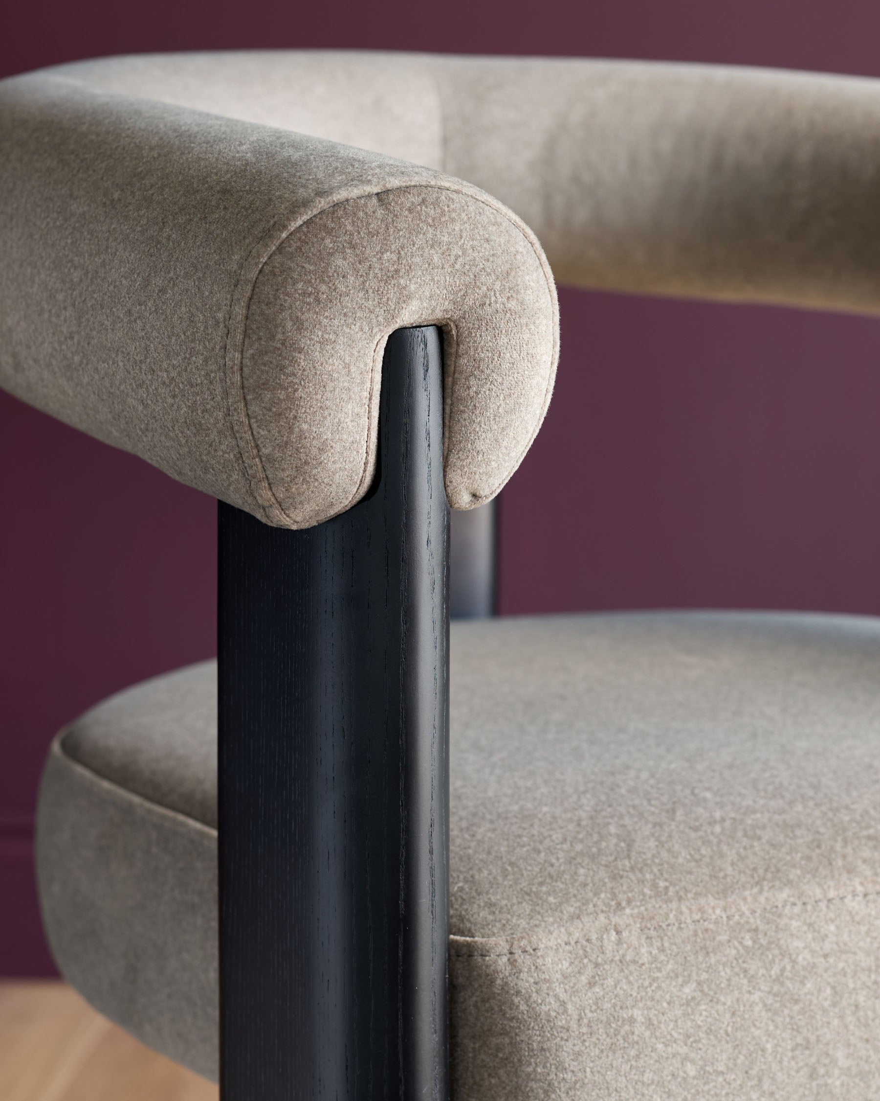 Orion mocha fabric dining chair