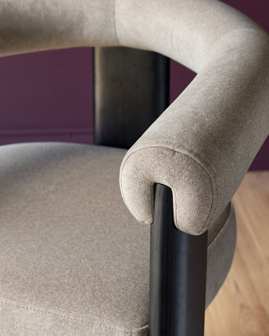 Orion mocha fabric dining chair