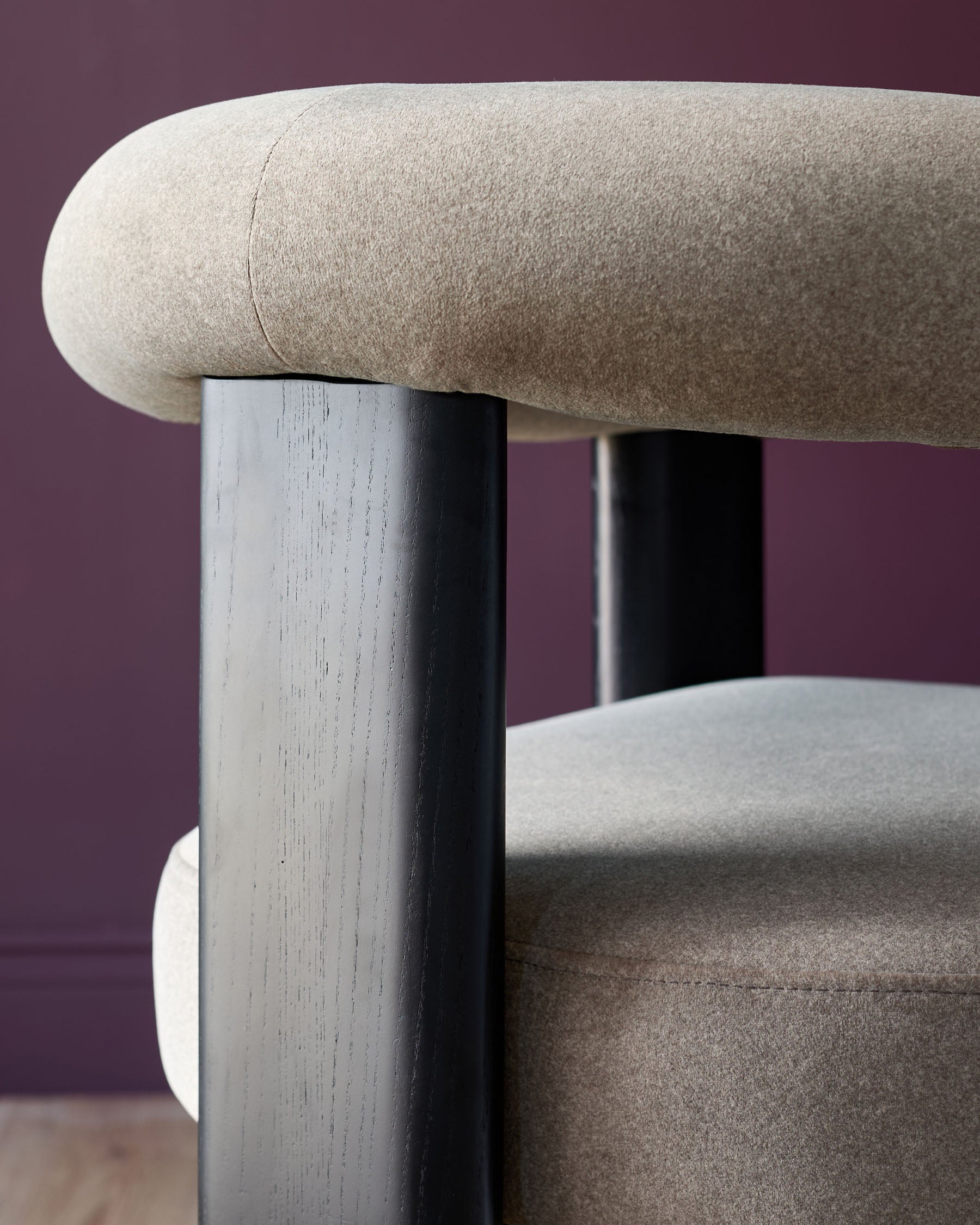 Orion mocha fabric dining chair