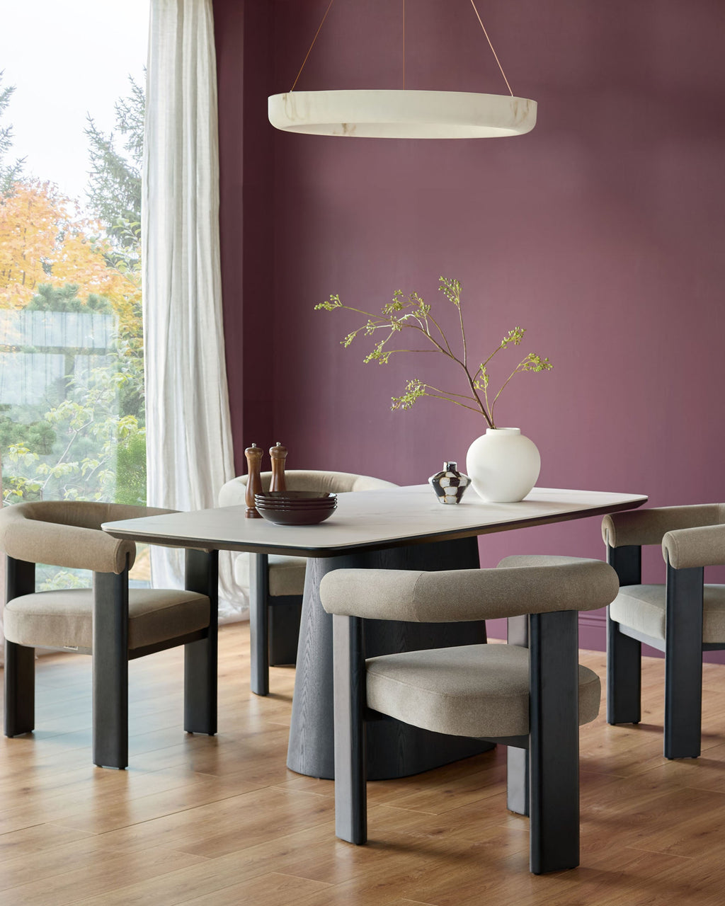 Orion mocha fabric dining chair