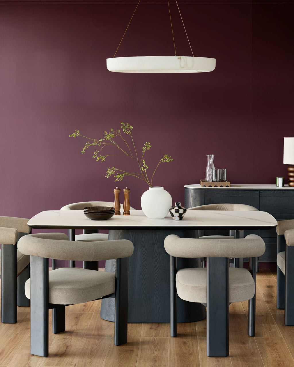 Orion mocha fabric dining chair