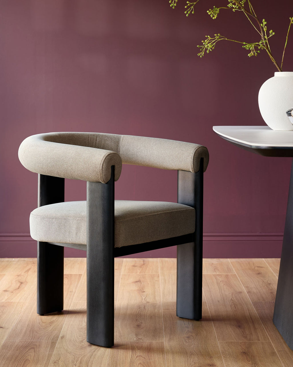 Orion mocha fabric dining chair
