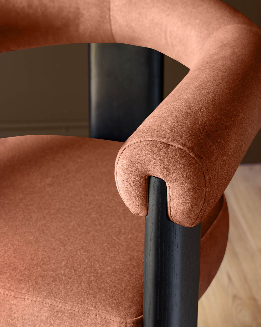 Orion toffee red fabric dining chair