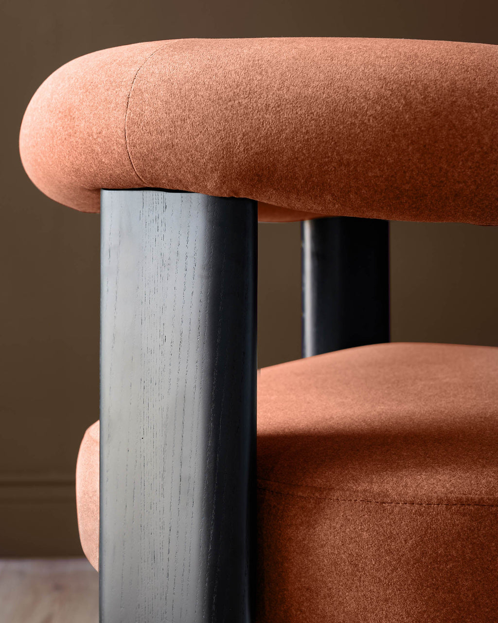 Orion toffee red fabric dining chair