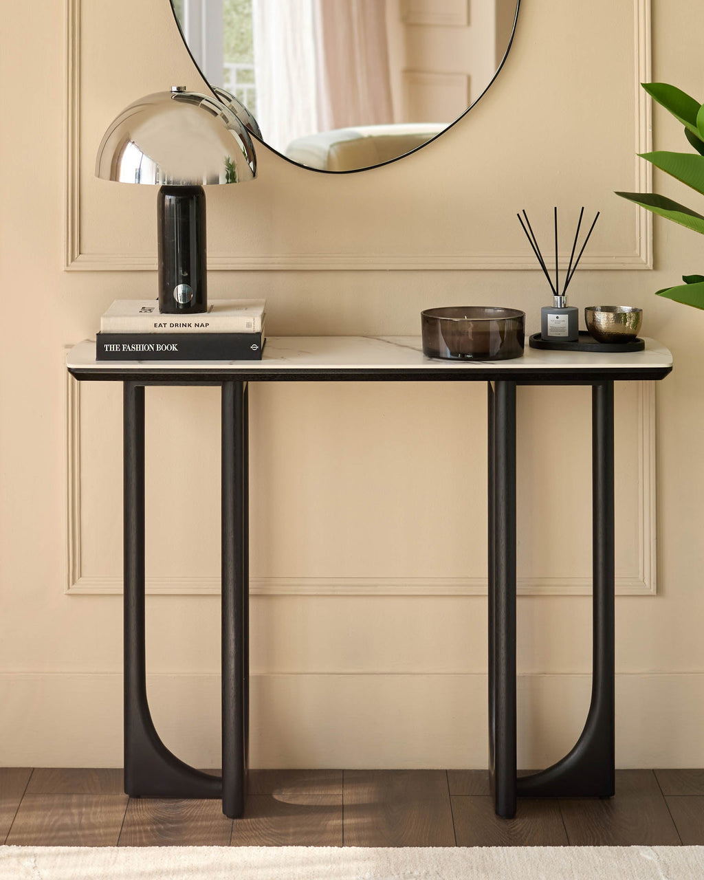 Orlan natural ceramic console table