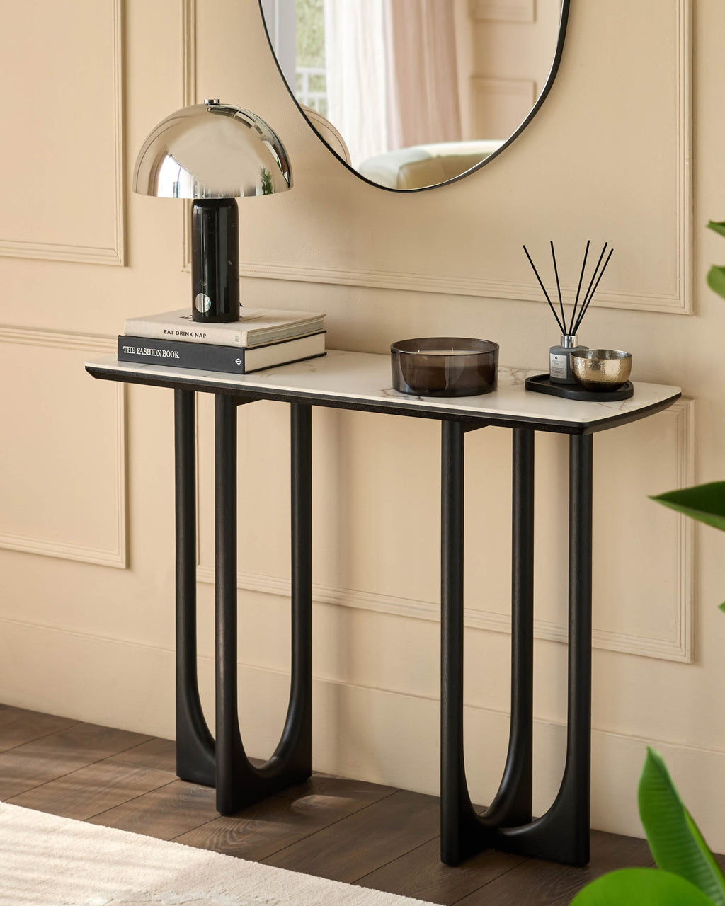Orlan natural ceramic console table