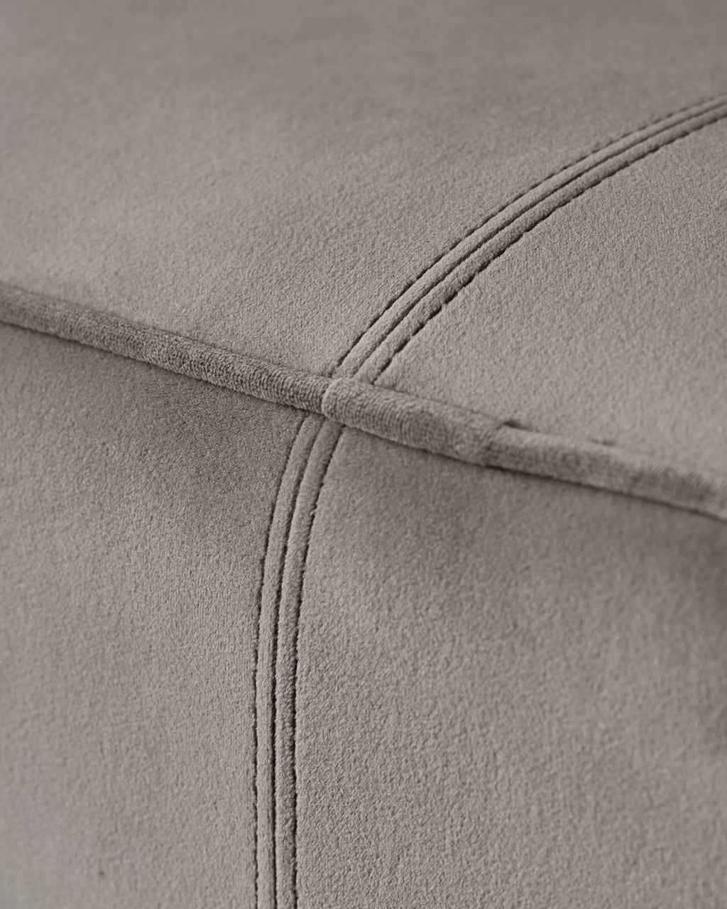 Orlan mocha velvet 3 seater dining bench without backrest