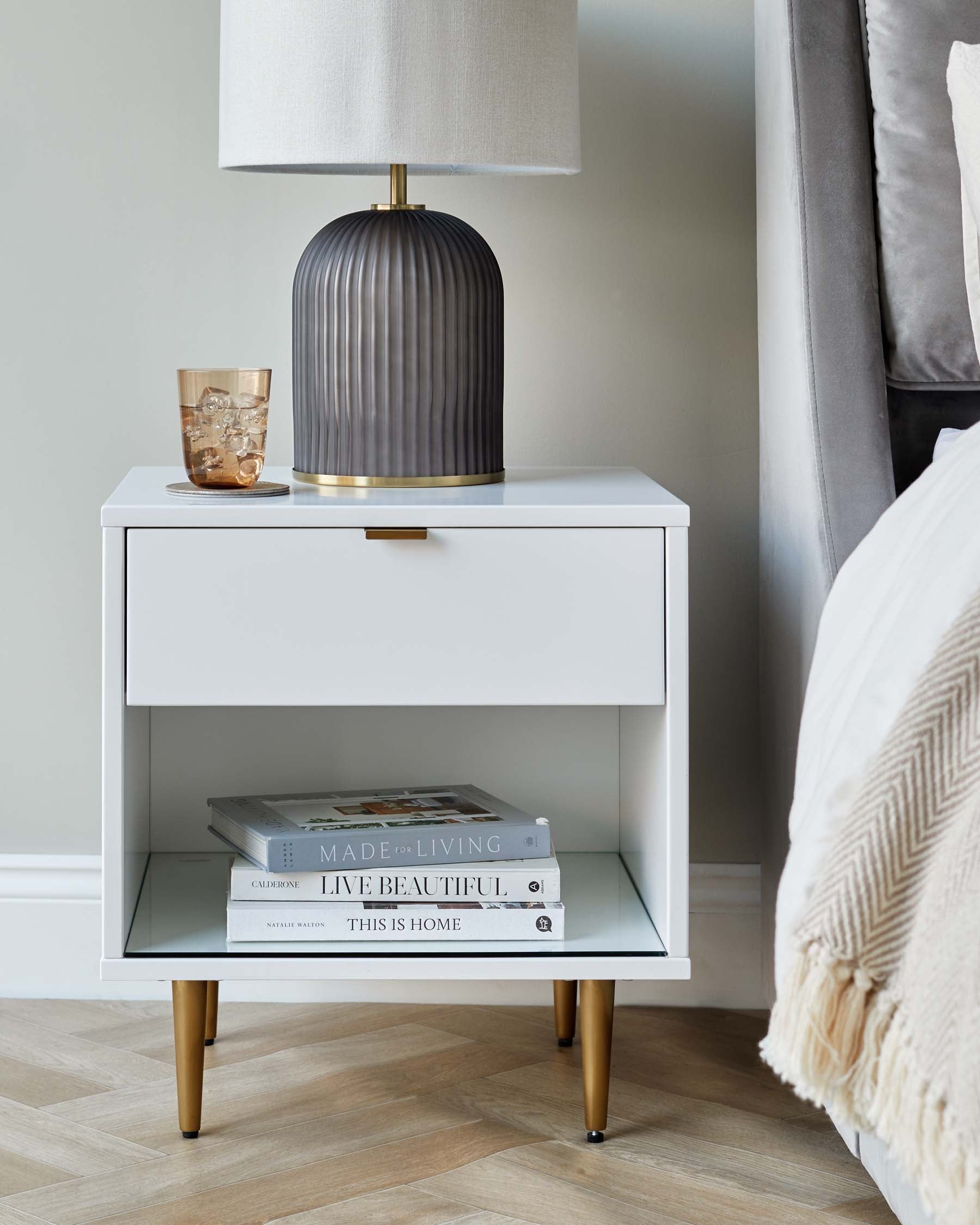 Orson White Bedside Table