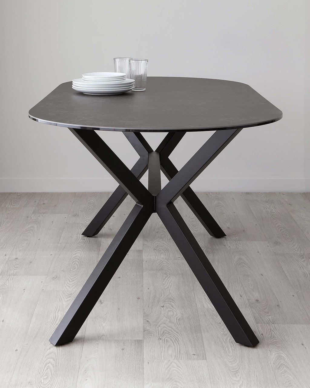 Orwell Dark Grey Ceramic Dining 6 Seater Table