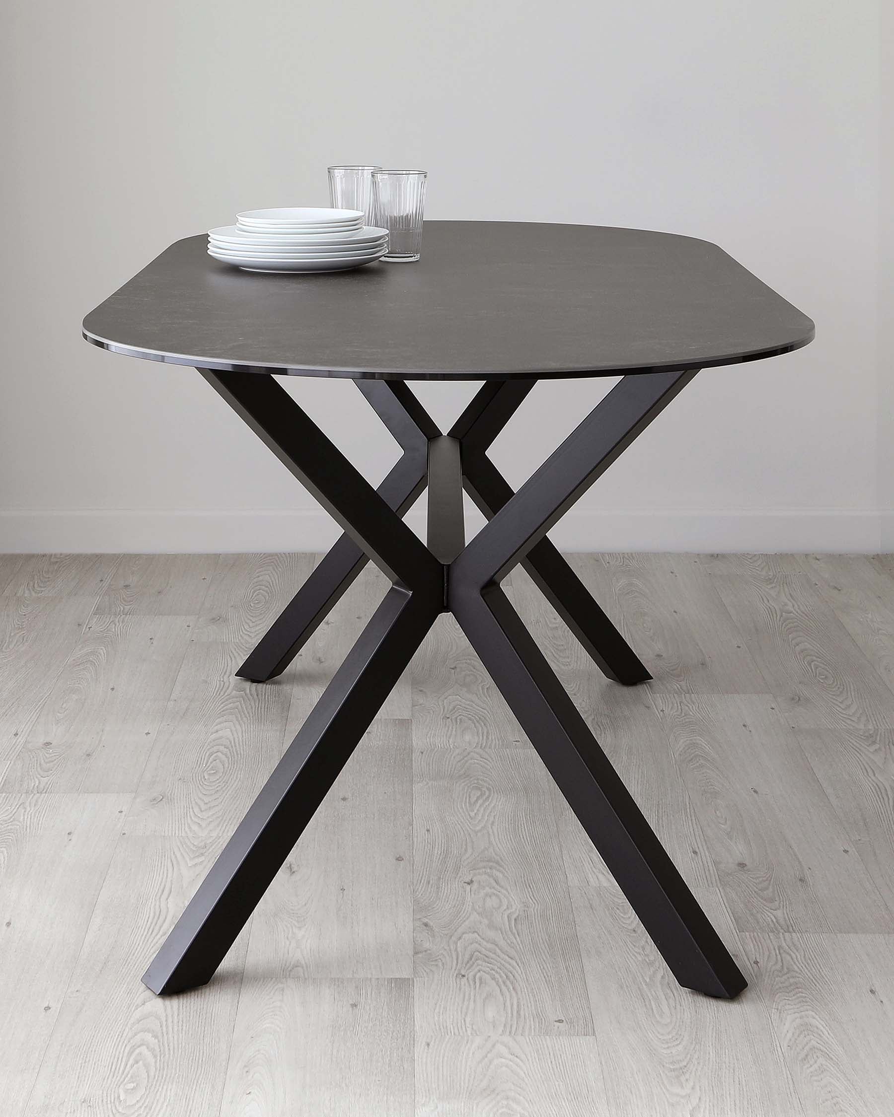 Orwell Dark Grey Ceramic Dining 6 Seater Table