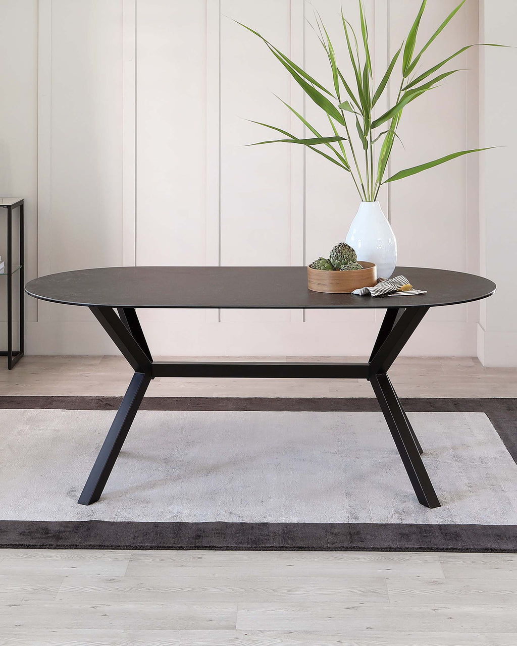 Orwell Dark Grey Ceramic Dining 6 Seater Table