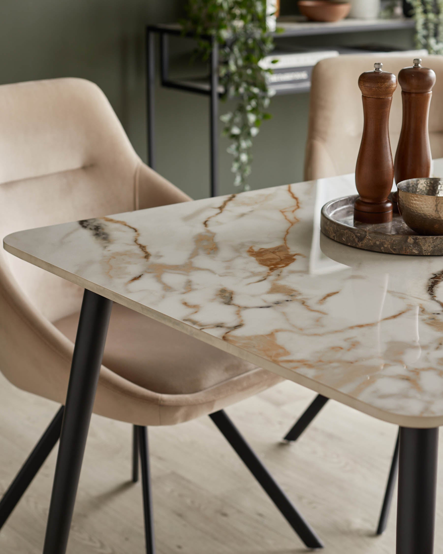 Oslo natural ceramic 6 seater dining table