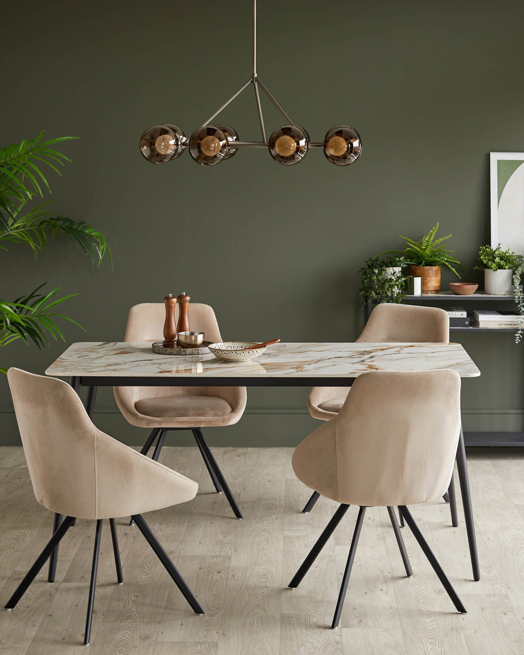 Oslo natural ceramic 6 seater dining table