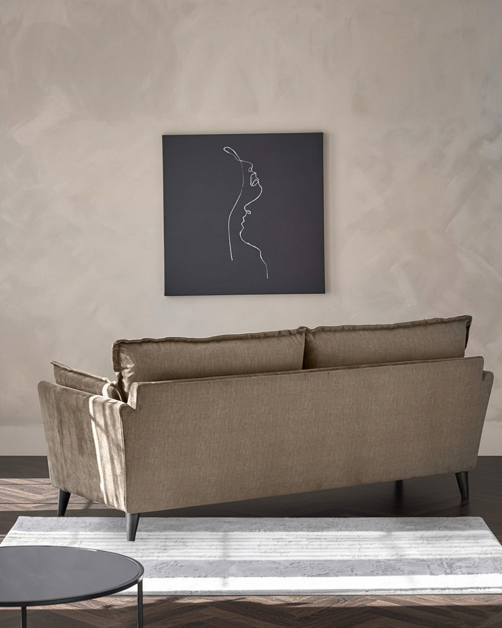 Otto mocha fabric 2 seater sofa