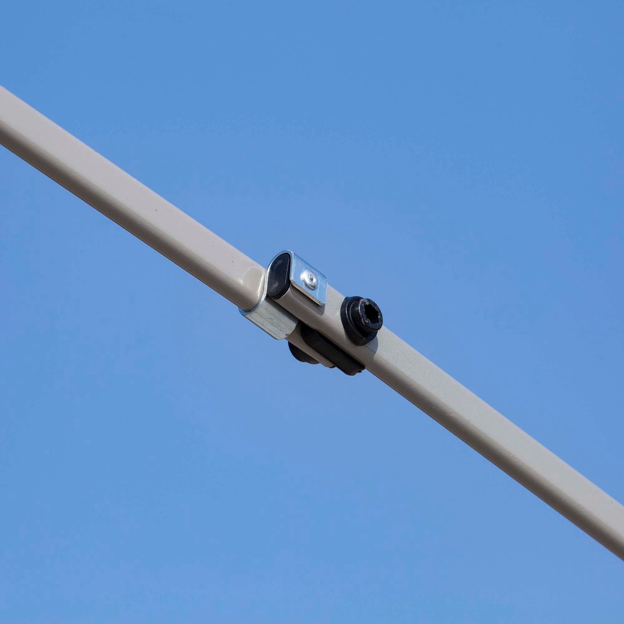 Outsunny 12' x 12' Pop Up Canopy Sun Shade Instant Tent Folding with Mesh Sidewall Netting, 3-Level Adjustable Height