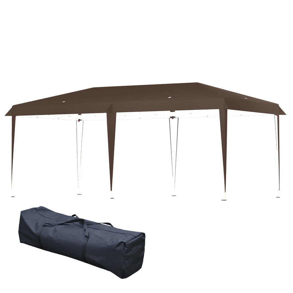 Outsunny Heavy Duty Pop Up Canopy with Sturdy Frame, UV Fighting Roof, Carry Bag for Patio, Backyard, Beach, Garden