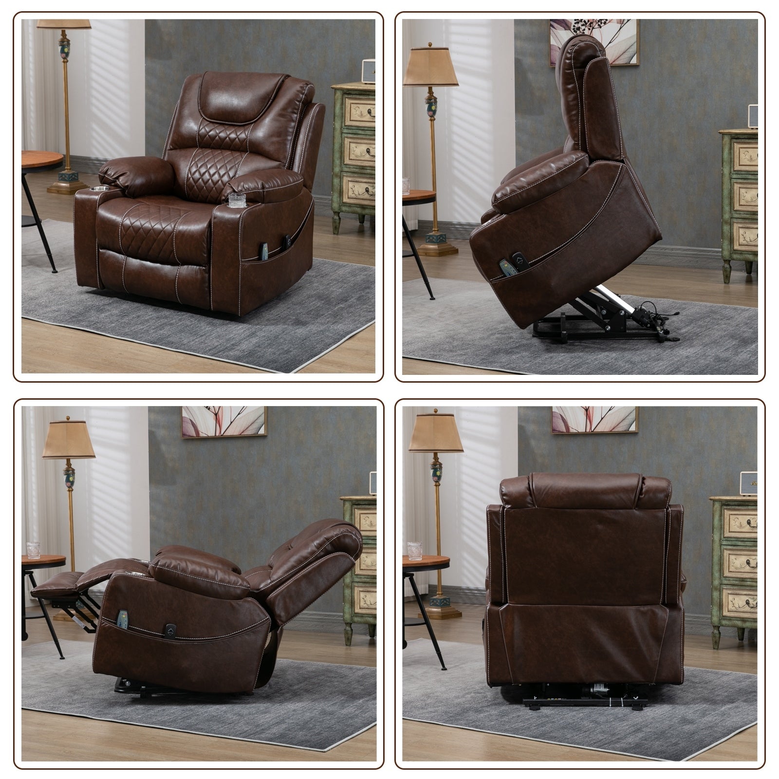 Oversized Electric Recliner Chair Elderly Power Lift Chair, 400 lbs.