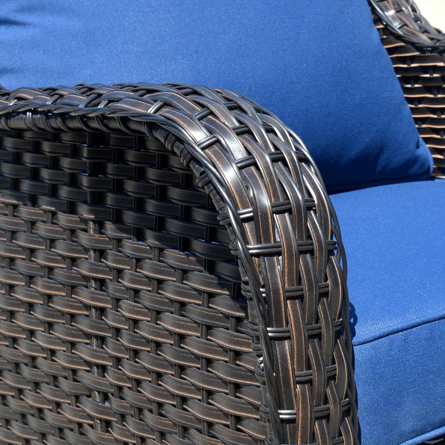 OVIOS 5-piece Patio Wicker High Back Conversation Set