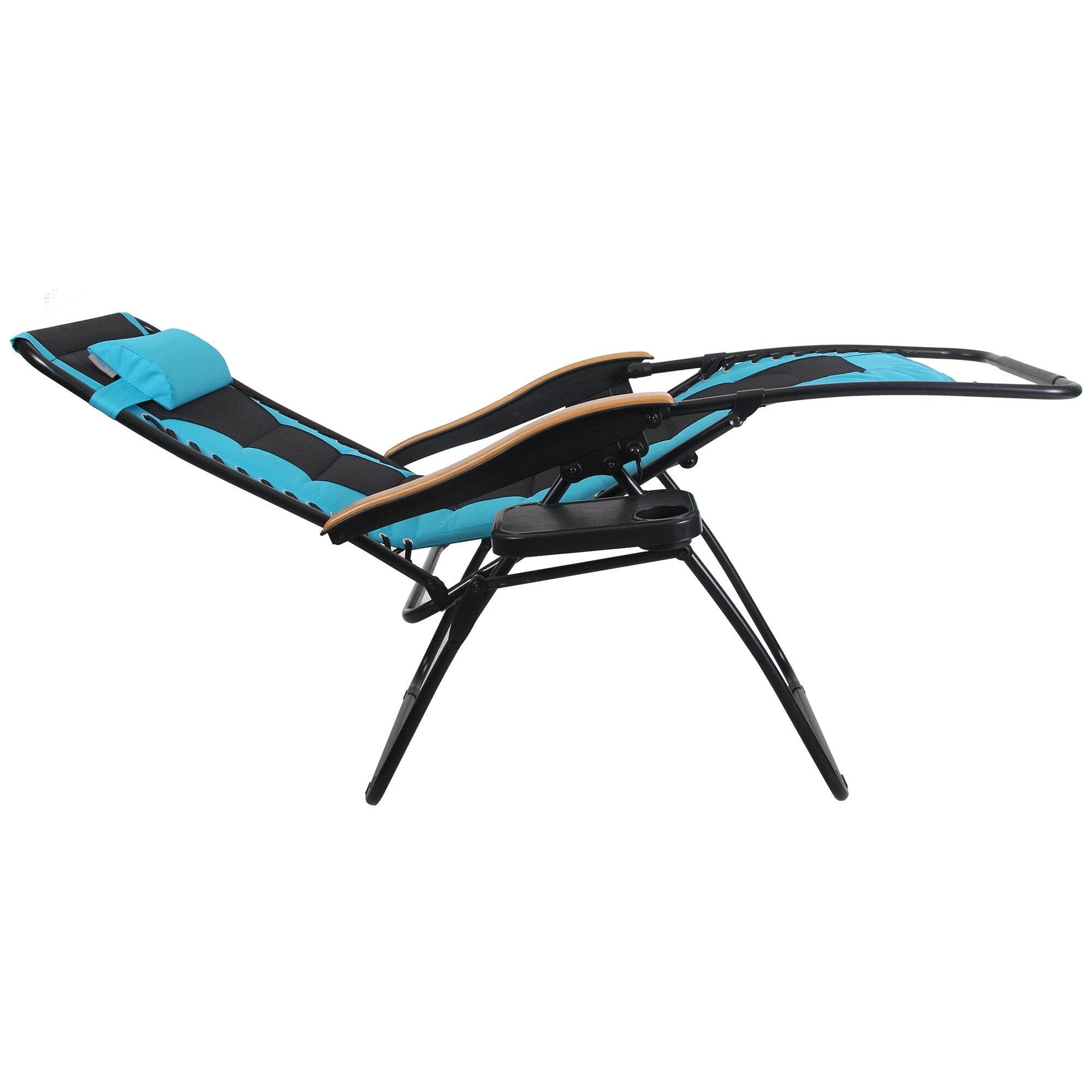 Oversize XL Padded Zero Gravity Lounge Chair Wider Armrest Adjustable Recliner with Cup Holder - N/A