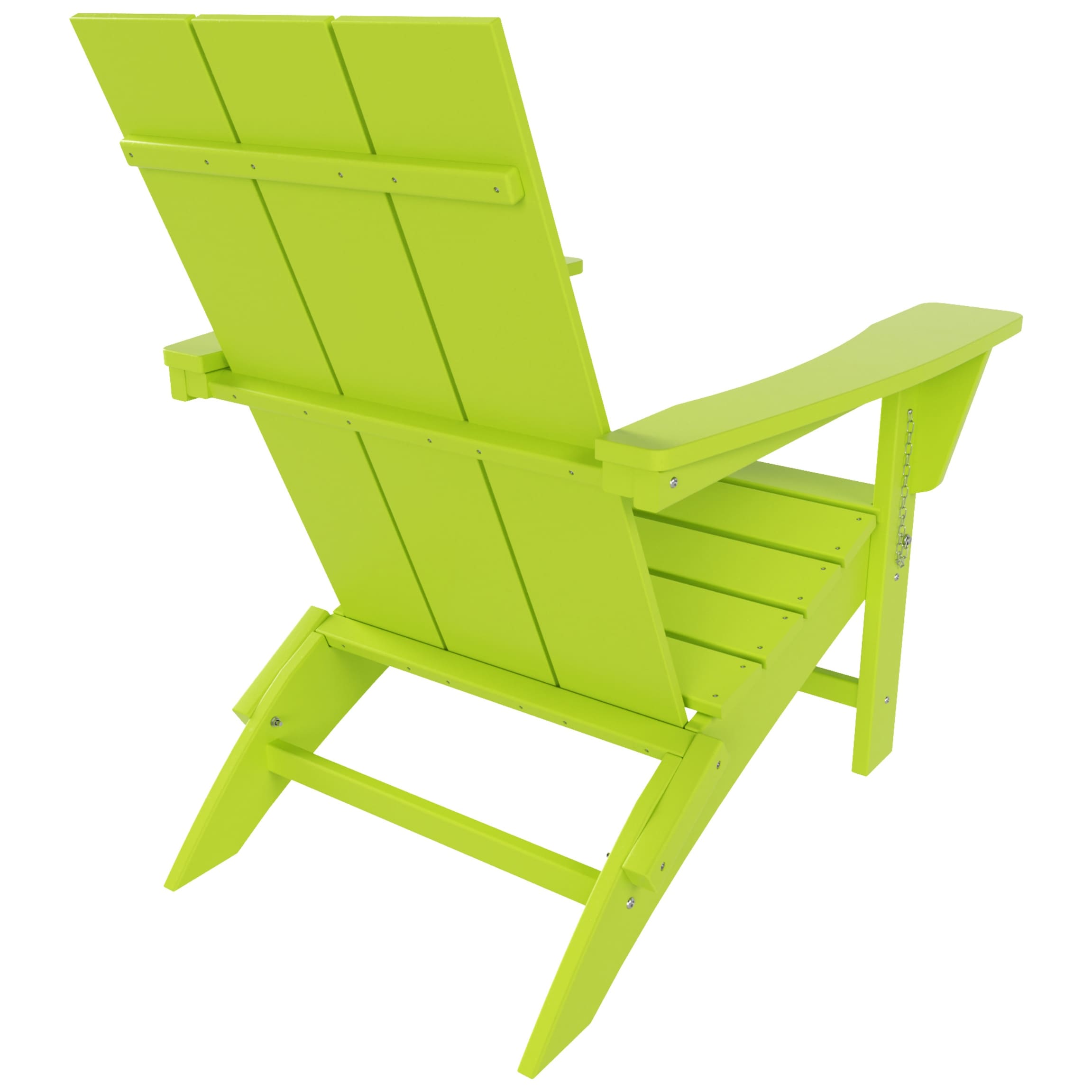 Polytrends Shoreside Modern Eco-Friendly All Weather Commercial-Residential Folding Adirondack Chair