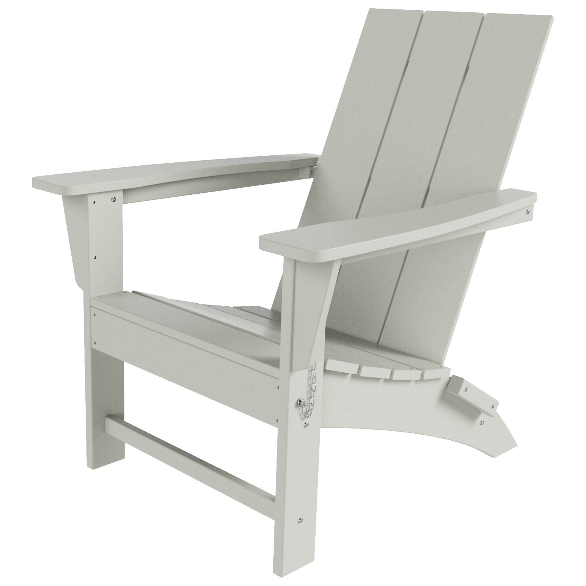 Polytrends Shoreside Modern Eco-Friendly All Weather Commercial-Residential Folding Adirondack Chair
