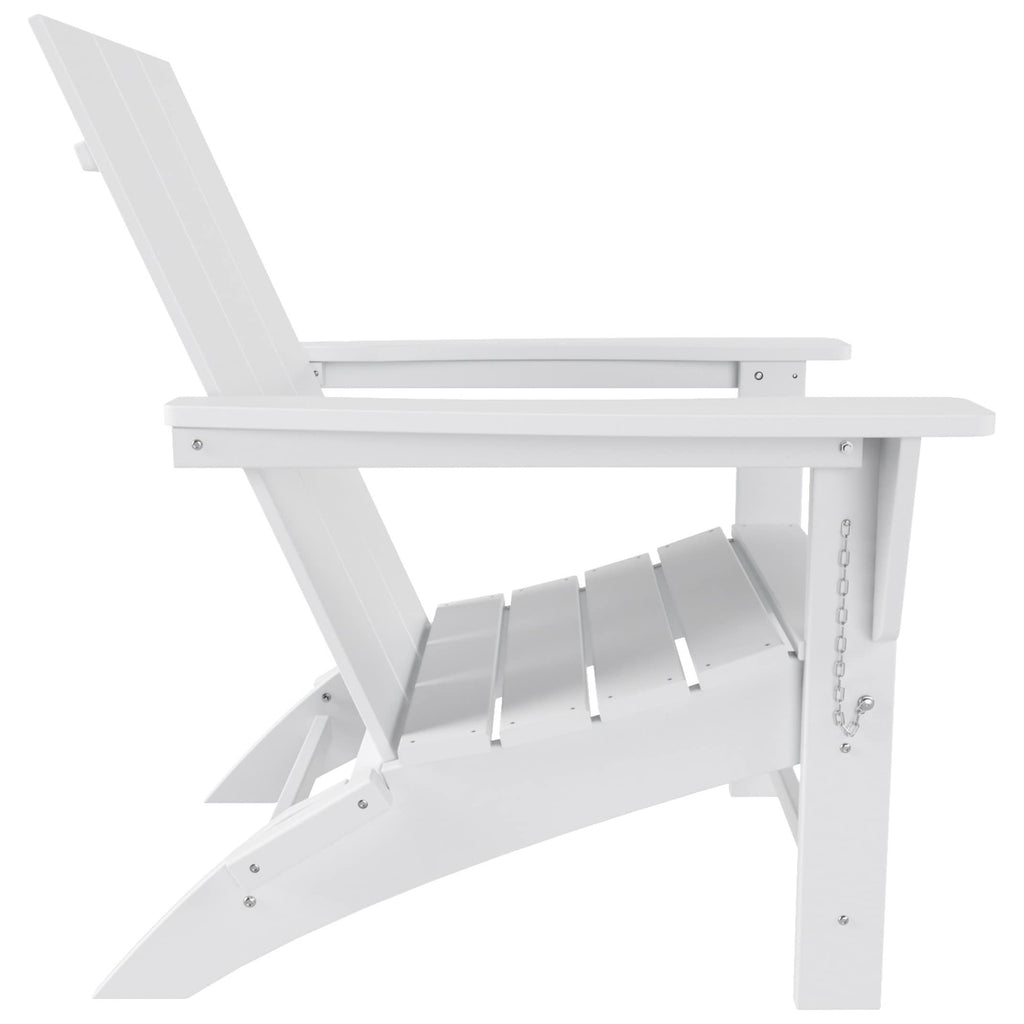 Polytrends Shoreside Modern Eco-Friendly All Weather Commercial-Residential Folding Adirondack Chair