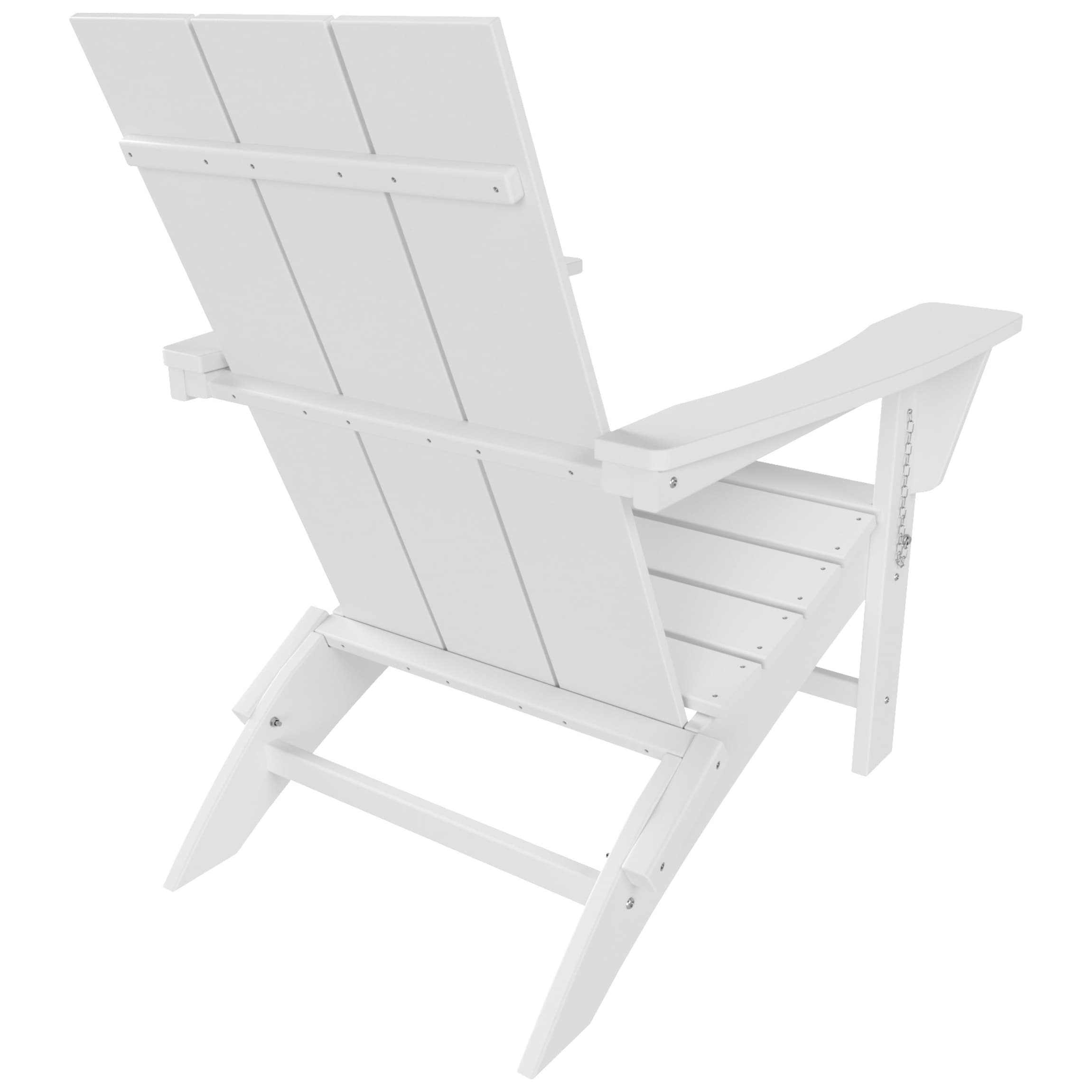 Polytrends Shoreside Modern Eco-Friendly All Weather Commercial-Residential Folding Adirondack Chair