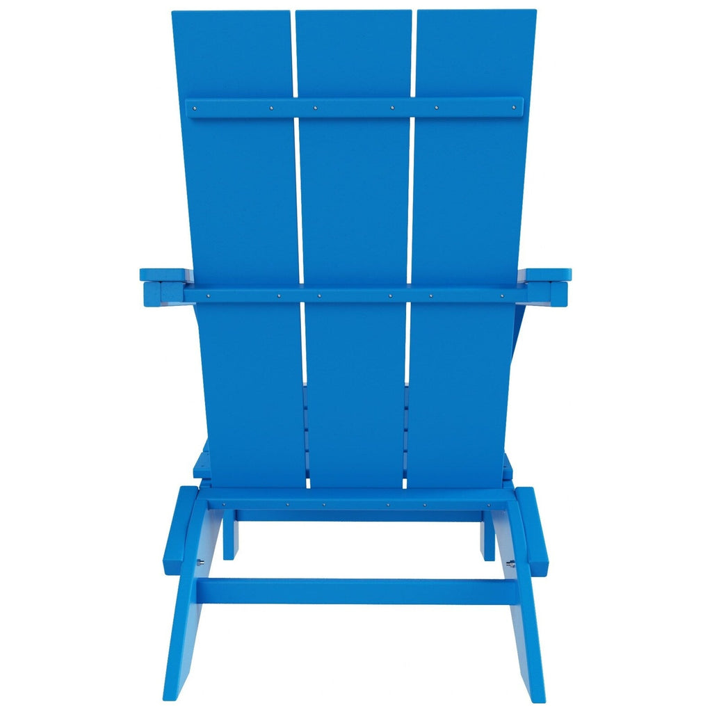 Polytrends Shoreside Modern Eco-Friendly All Weather Commercial-Residential Folding Adirondack Chair