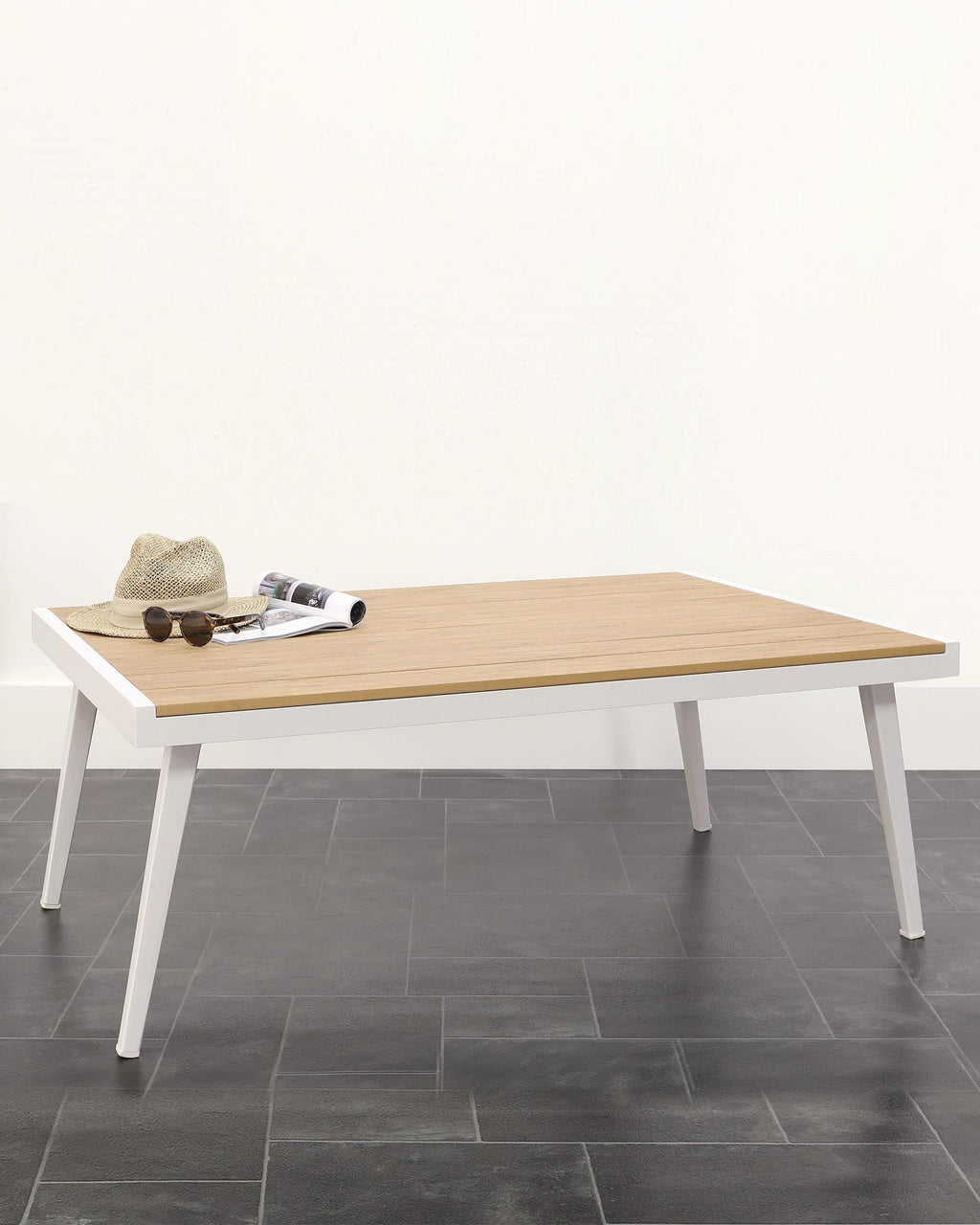 Palermo White And Oak Garden Coffee Table